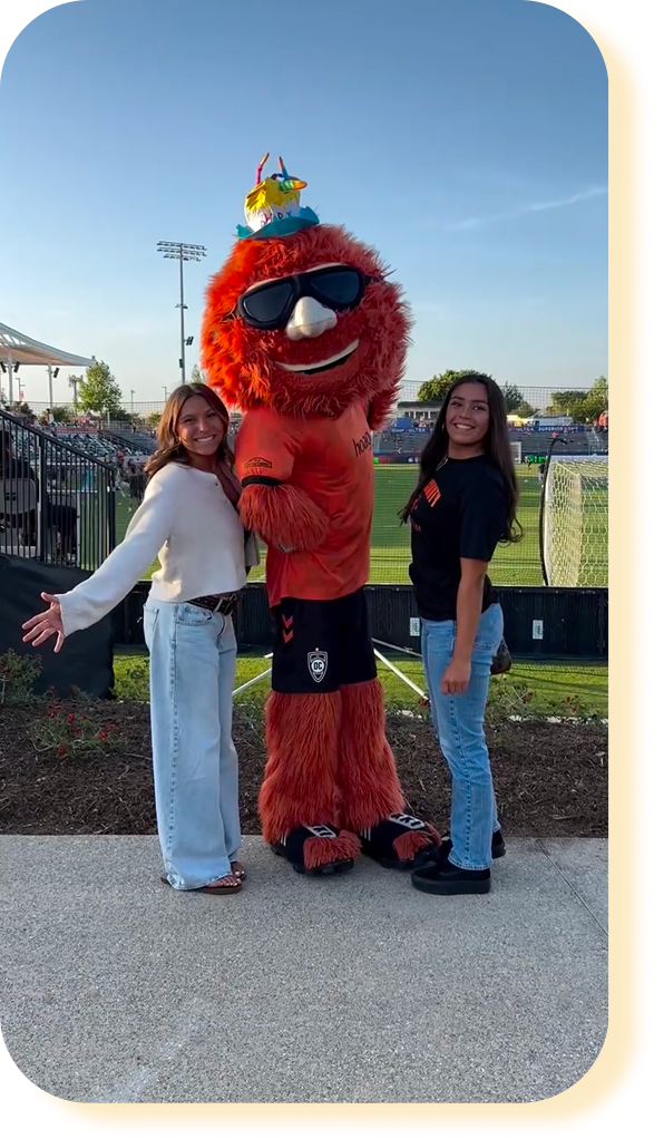 OCSC mascot and athlete campaign content